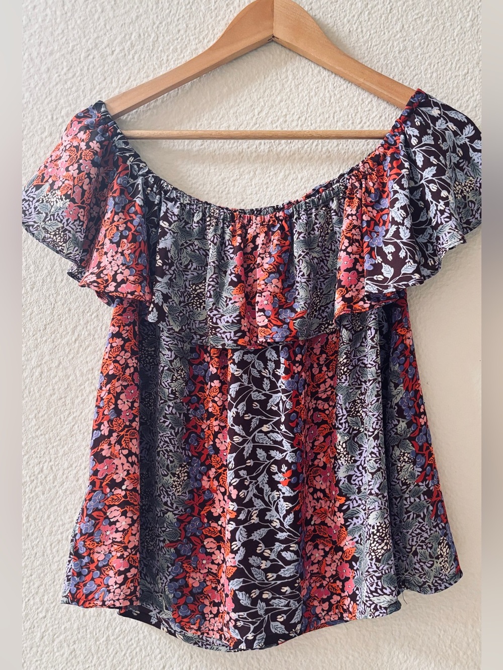 Anthropologie Maeve Floral Off The Shoulder Top Size S